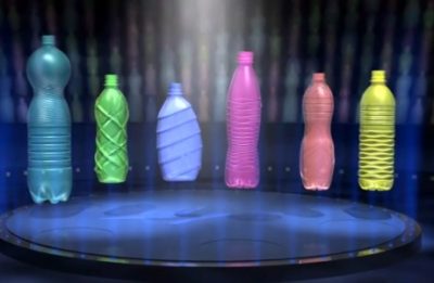 3D-Animation PET-Flaschen (Standbild aus Messefilm)